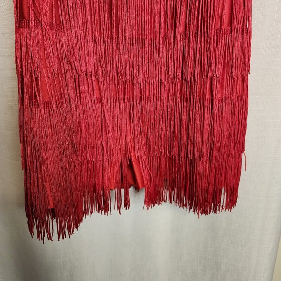 NWT Sincerely Jules Red Fringe Romper - Picture 3 of 7